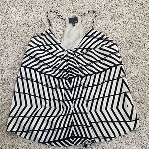 Greylin Black and White Beige Camisole